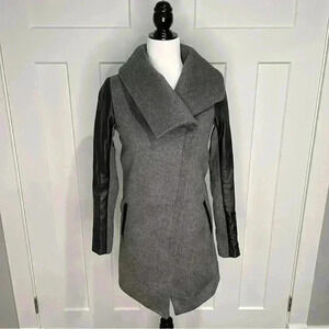 Danier - Leather and Wool Coat -  3XS
